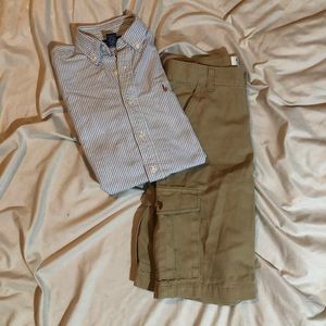 Old Navy Khaki Cargo Shorts Boys- Size 12